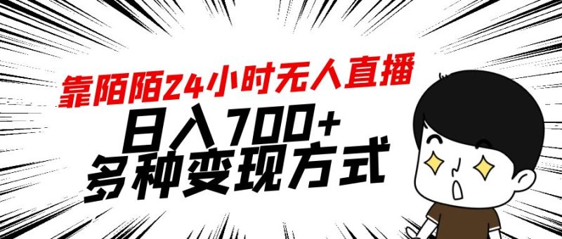 靠陌陌24小时无人直播，日入700+，多种变现方式睿集资源栈-网赚项目-副业赚钱-互联网创业-资源整合睿集资源栈
