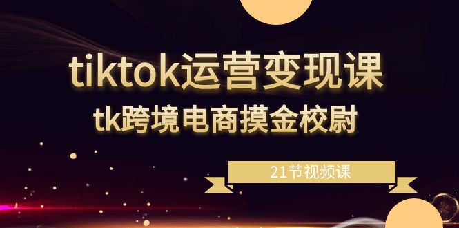 tiktok运营变现课,tk跨境电商摸金校尉(21节视频课)睿集资源栈-网赚项目-副业赚钱-互联网创业-资源整合睿集资源栈