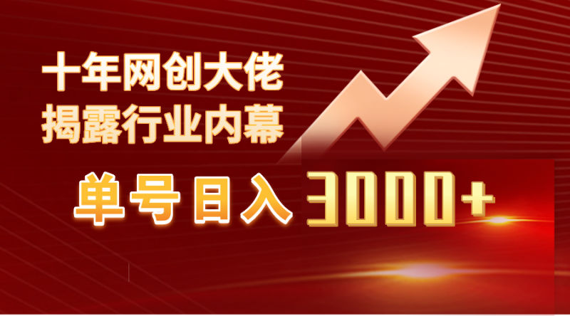单号日入3000+，工作室内部无脑美女视频玩法，100%过原创睿集资源栈-网赚项目-副业赚钱-互联网创业-资源整合睿集资源栈