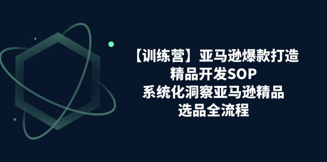 【训练营】亚马逊爆款打造之精品开发SOP，系统化洞察亚马逊精品选品全流程睿集资源栈-网赚项目-副业赚钱-互联网创业-资源整合睿集资源栈