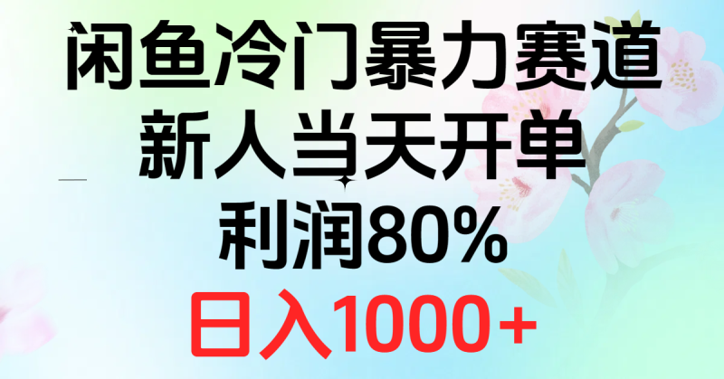 2024闲鱼冷门暴力赛道，新人当天开单，利润80%，日入1000+睿集资源栈-网赚项目-副业赚钱-互联网创业-资源整合睿集资源栈