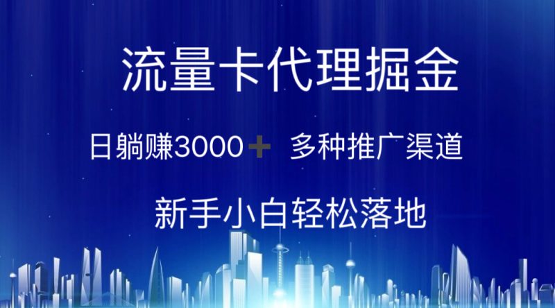 流量卡代理掘金 日躺赚3000+ 多种推广渠道 新手小白轻松落地睿集资源栈-网赚项目-副业赚钱-互联网创业-资源整合睿集资源栈
