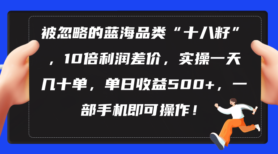 被忽略的蓝海品类“十八籽”，10倍利润差价，实操一天几十单 单日收益500+睿集资源栈-网赚项目-副业赚钱-互联网创业-资源整合睿集资源栈