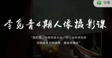 李觅青4期人像摄影线上课,审美/前期策划/拍摄/人像精修/调色睿集资源栈-网赚项目-副业赚钱-互联网创业-资源整合睿集资源栈