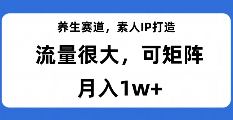 养生赛道,素人IP打造,流量很大,可矩阵,月入1w+【揭秘】睿集资源栈-网赚项目-副业赚钱-互联网创业-资源整合睿集资源栈