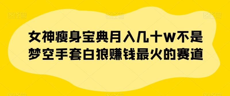 女神瘦身宝典月入几十W不是梦空手套白狼赚钱最火的赛道【揭秘】睿集资源栈-网赚项目-副业赚钱-互联网创业-资源整合睿集资源栈