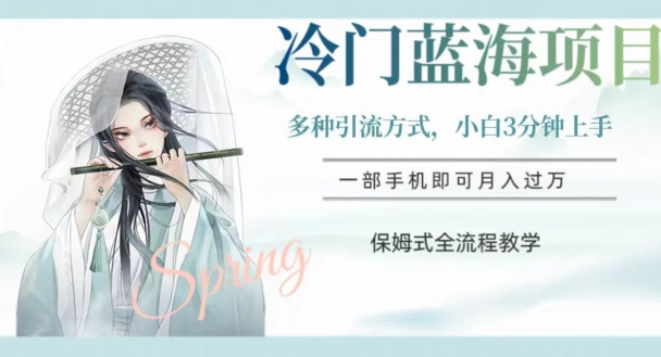 冷门蓝海项目，操作简单，小白3分钟上手，多种引流方式，保姆式全流程教学【揭秘】睿集资源栈-网赚项目-副业赚钱-互联网创业-资源整合睿集资源栈