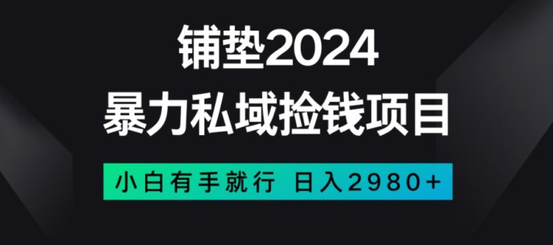暴力私域捡钱项目，小白无脑操作，日入2980【揭秘】睿集资源栈-网赚项目-副业赚钱-互联网创业-资源整合睿集资源栈