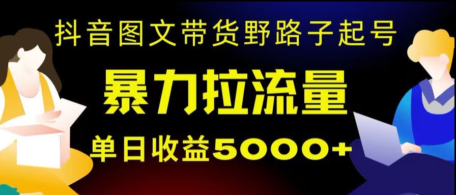 抖音图文带货暴力起号，单日收益5000+，野路子玩法，简单易上手，一部手机即可【揭秘】睿集资源栈-网赚项目-副业赚钱-互联网创业-资源整合睿集资源栈