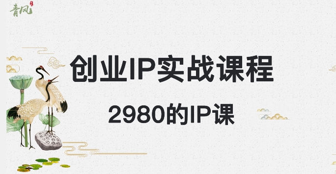 外边卖2980的创业IP课程，做私域月入5w+睿集资源栈-网赚项目-副业赚钱-互联网创业-资源整合睿集资源栈