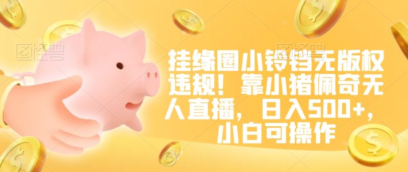 挂缘圈小铃铛无版权违规!靠小猪佩奇无人直播,日入500+,小白可操作睿集资源栈-网赚项目-副业赚钱-互联网创业-资源整合睿集资源栈