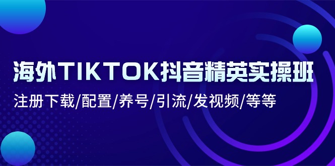海外TIKTOK抖音精英实操班:注册下载/配置/养号/引流/发视频/等等睿集资源栈-网赚项目-副业赚钱-互联网创业-资源整合睿集资源栈