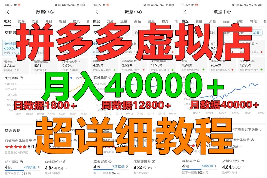 拼多多虚拟电商训练营月入40000+，全网最详细，你做你也行，暴利稳定长久睿集资源栈-网赚项目-副业赚钱-互联网创业-资源整合睿集资源栈