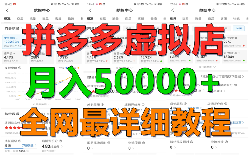 拼多多虚拟电商训练营月入50000+你也行，暴利稳定长久，副业首选睿集资源栈-网赚项目-副业赚钱-互联网创业-资源整合睿集资源栈