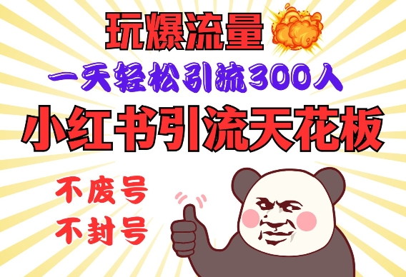 小红书引流天花板，玩爆流量，一天轻松引流300人，安全操作睿集资源栈-网赚项目-副业赚钱-互联网创业-资源整合睿集资源栈