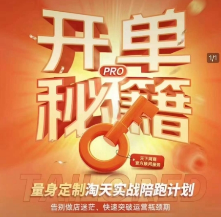 淘宝开单秘籍PRO，量身定制淘天实战陪跑计划，告别做店迷茫、快速突破运营瓶颈期睿集资源栈-网赚项目-副业赚钱-互联网创业-资源整合睿集资源栈