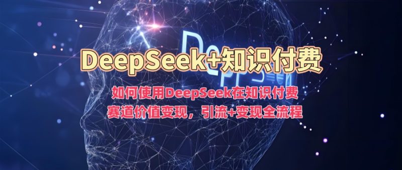 如何使用DeepSeek在知识付费赛道价值变现，引流+变现全流程睿集资源栈-网赚项目-副业赚钱-互联网创业-资源整合睿集资源栈