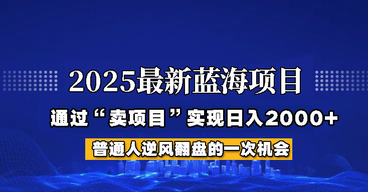 2025年蓝海项目，如何通过“网创项目”日入2000+睿集资源栈-网赚项目-副业赚钱-互联网创业-资源整合睿集资源栈
