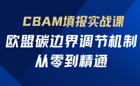 欧盟CBAM填报实战从零到精通睿集资源栈-网赚项目-副业赚钱-互联网创业-资源整合睿集资源栈